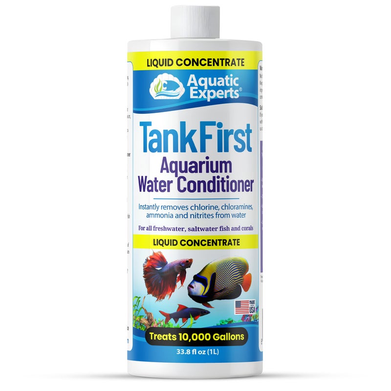 Aquatic Experts TankFirst Complete Aquarium Water Conditioner - Fish Water Conditioner, Instantly Removes Chlorine, Chloramines, and detoxifies Ammonia from Fish Tank (TankFirst Concentrate, 1 L) - Image 1